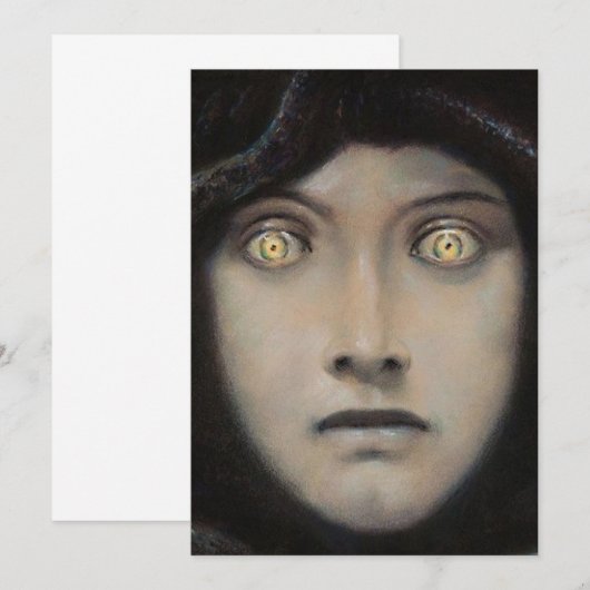 Franz von Stuck - hoofd van Medusa Kaart (Voorkant / Achterkant)