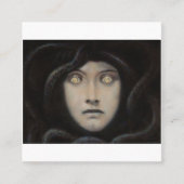 Franz von Stuck - hoofd van Medusa Vierkante Visitekaartje (Voorkant)