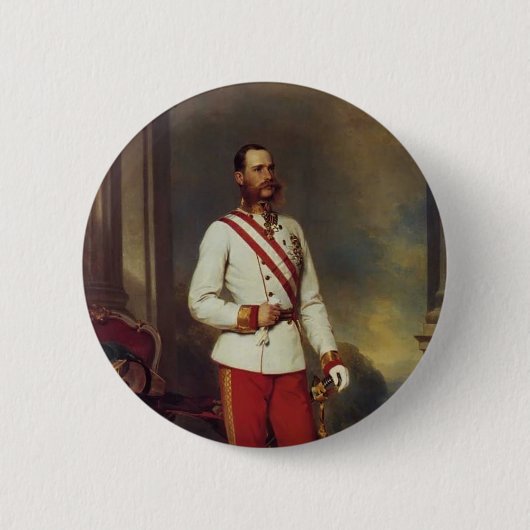 Franz Winterhalter-Austrian Emperor & Maria Teresa Ronde Button 5,7 Cm (Voorkant)