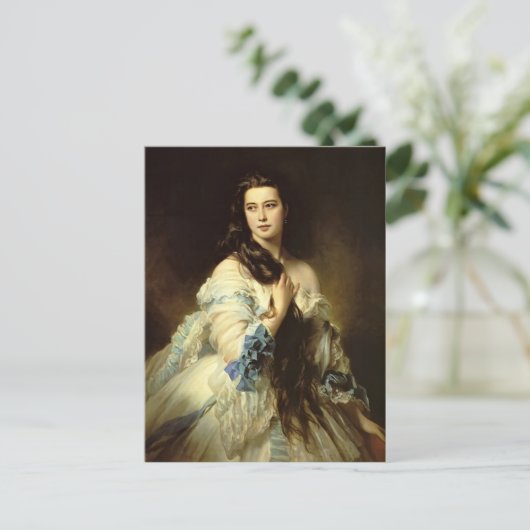 Franz Winterhalter- Barbara Dmitrievna Mergassov Briefkaart (Staand voorkant)