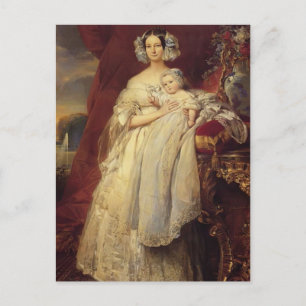 Franz Winterhalter-Duchess van Orlean met zijn zoo Briefkaart