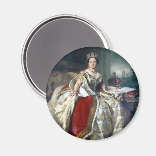 Franz Winterhalter Portrait Queen Victoria Magneet (Voorkant / Achterkant)