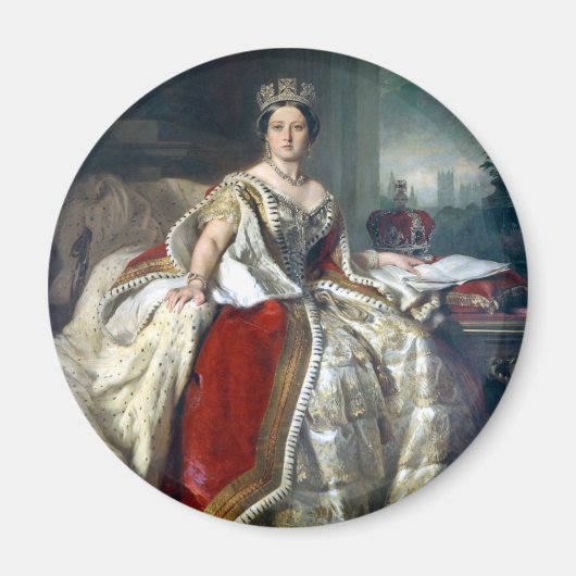 Franz Winterhalter Portrait Queen Victoria Magneet (Voorkant)