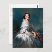 Franz Winterhalter- Portret van Eliza Franciszka Briefkaart (Voorkant / Achterkant)