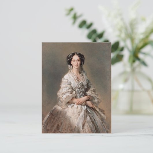 Franz Winterhalter- Portret van Empress Maria Briefkaart (Staand voorkant)