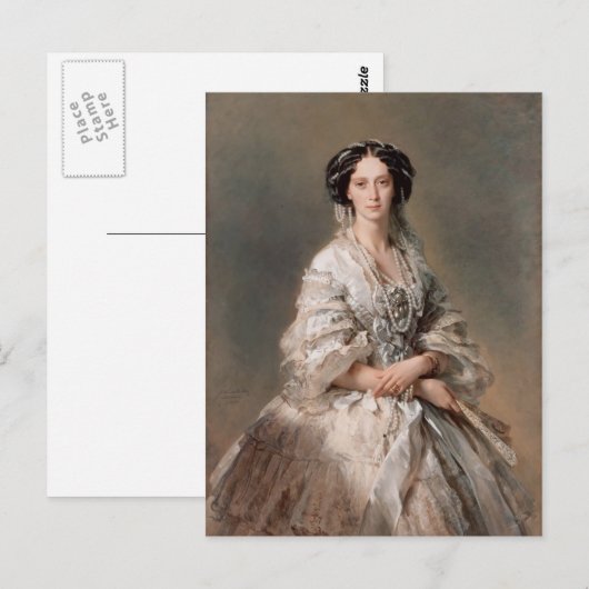 Franz Winterhalter- Portret van Empress Maria Briefkaart (Voorkant / Achterkant)