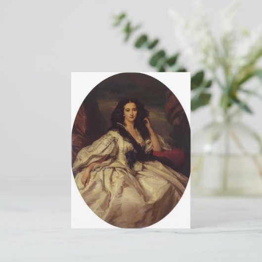 Franz Winterhalter- Wienczyslawa Barczewska Briefkaart (Staand voorkant)