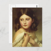 Franz Winterhalter-Young Girl, Prinses Charlotte Briefkaart (Voorkant / Achterkant)