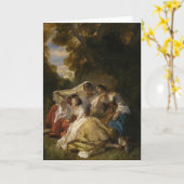 Franz Xaver Winterhalter- La Siesta Kaart (Gele Bloem)