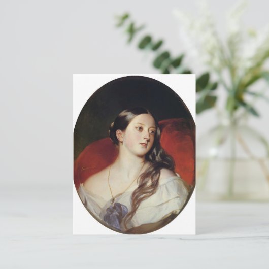 Franz Xaver Winterhalter- Queen Victoria Briefkaart (Staand voorkant)