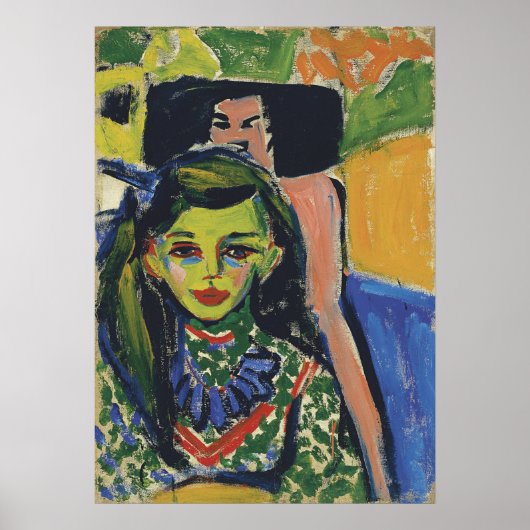 Franzi voor een gesneden stoel poster (Voorkant)