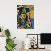 Franzi voor een gesneden stoel poster (Thuiskantoor)