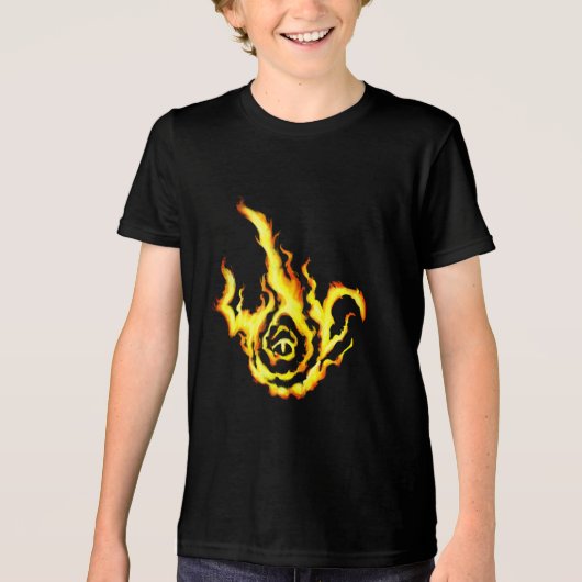 Franzied Flame Fan Art Tri-Blend Shirt (Voorkant)