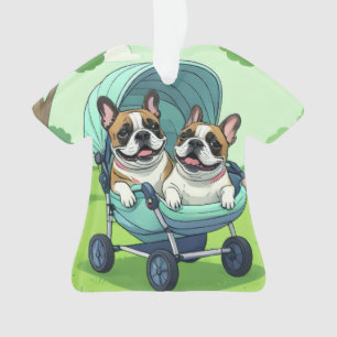 Französische Bulldog Französische Bulldogge Tweeli Ornament