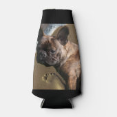 Französische Bulldogge am Meer French Bulldog Flesjeskoeler (Voorkant)