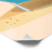 Französische Bulldogge am Meer Urlaub Perfect Poster (Hoek)