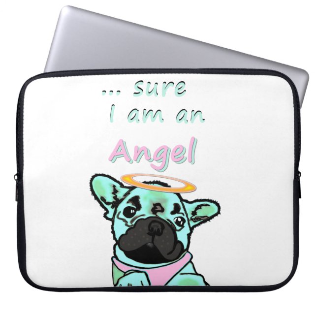 Französische Bulldogge Angel Laptop Sleeve (Voorkant)