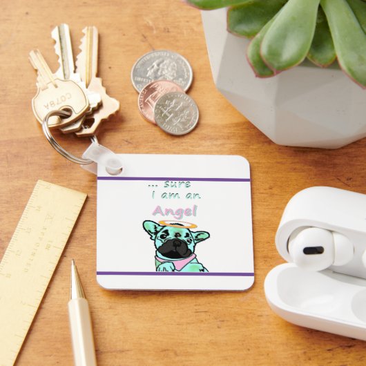 Französische Bulldogge Angel Sleutelhanger (Bureau)