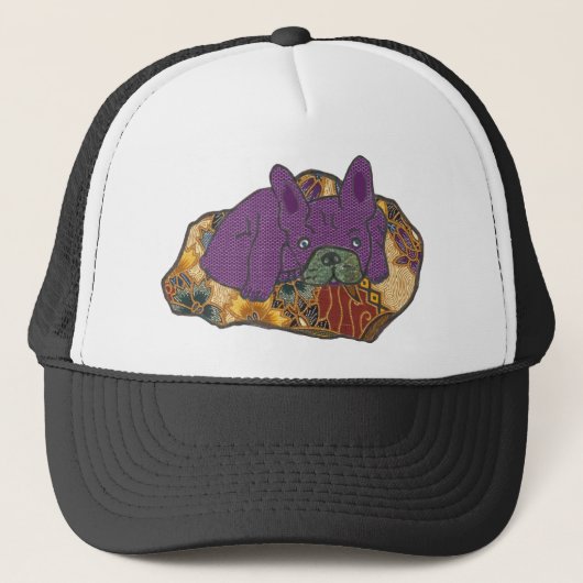 Französische Bulldogge auf Kissen Trucker Pet (Voorkant)