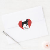 Französische Bulldogge Aufkleber mit Text Hart Sticker (Envelop)