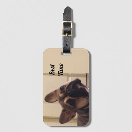 Französische Bulldogge  Bagagelabel (Voorkant (verticaal))