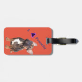 Französische Bulldogge Bagagelabel (Achterkant horizontaal)