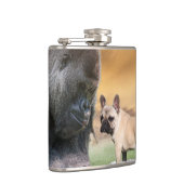 Französische Bulldogge Beste Freunde French Bulldo Heupfles (Rechts)