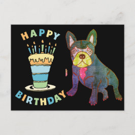 Französische Bulldogge Birthday French Bulldog Briefkaart