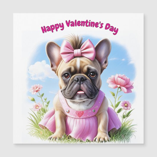 Französische Bulldogge Blumen French Bulldog (Voorkant)