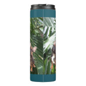 Französische Bulldogge Blumen French Bulldog  Thermosbeker (Achterkant)