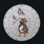 Französische Bulldogge Butterflies Day Bulldog Dartbord<br><div class="desc">Wunderschöne französische Bulldogge mit bunten Schmetterlingen. Dieser Blick ... i like frenchy Die französische Bulldogge ist ein kleiner Molosser ist sehr agil, sportlich und aufgeweckt. Er ist ein Clown unter den Hunderassen und äußerst liebenswert. Der Bully ist sehr kinderlieb und ein treuer Familienhund. Auf Grund seine Größe ist er auch...</div>