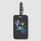 Französische Bulldogge Cartoon French Bulldog Bagagelabel (Voorkant (verticaal))