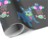 Französische Bulldogge Cartoon French Bulldog Cadeaupapier (Rol Hoek)