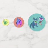 Französische Bulldogge Cartoon French Bulldog Confetti (Voorkanten)