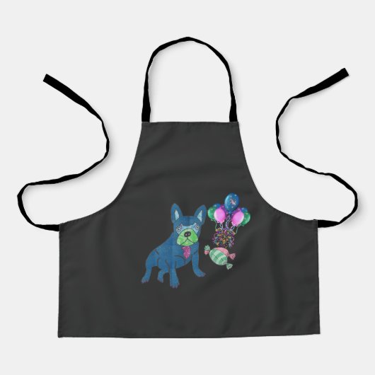 Französische Bulldogge Cartoon French Bulldog Schort (Voorkant)