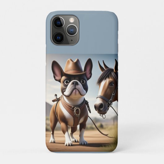 Französische Bulldogge Cowboyhut French Bulldog Case-Mate iPhone Case (Achterkant)