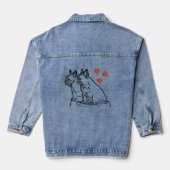 Französische Bulldogge Denim Jacket (Achterkant)