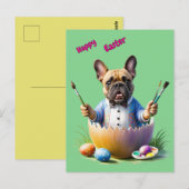 Französische Bulldogge Ei Ostern French Bulldog Briefkaart (Voorkant / Achterkant)
