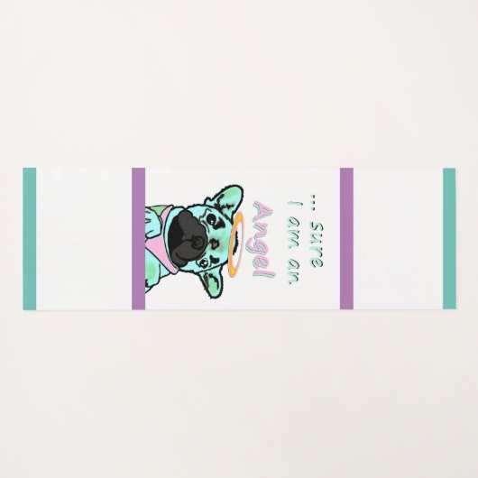 Französische Bulldogge Engel French Bulldog Yogamat (Achterkant (horizontaal))