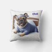 Französische Bulldogge Festival Sleep Day Bulldog Kussen (Achterkant)