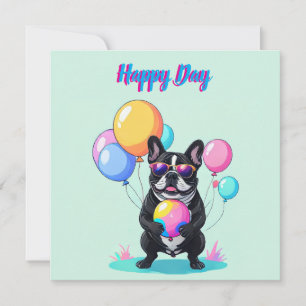 Französische Bulldogge Fijne Dag Franse Bulldog Bedankkaart