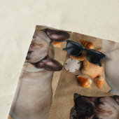 Französische Bulldogge Freizeit French Bulldog Strandlaken (In situ)