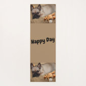 Französische Bulldogge Freizeit French Bulldog Yogamat (Achterkant)