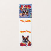 Französische Bulldogge French Bulldog Lichterkette Kaart (Buitenkant ongevouwen)