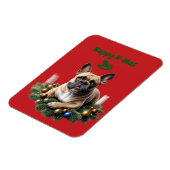 Französische Bulldogge French Bulldog  Weihnachten Magneet (Linkerzijde)