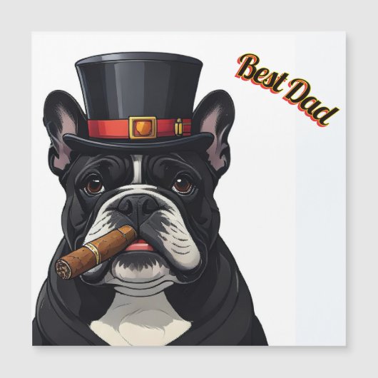 Französische Bulldogge French Bulldog Zigarre (Voorkant)