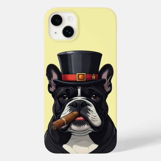 Französische Bulldogge French Bulldog Zigarre Case-Mate iPhone Case (Achterkant)