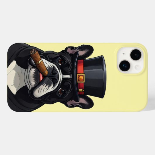 Französische Bulldogge French Bulldog Zigarre Case-Mate iPhone Case (Achterkant (horizontaal))