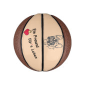 französische Bulldogge Freund French Bulldog Basketbal (Verticaal)