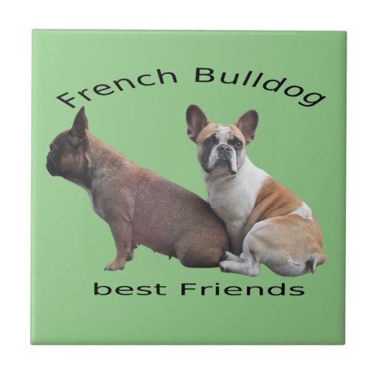 Französische Bulldogge Freunde French Bulldog Tegeltje (Voorkant)